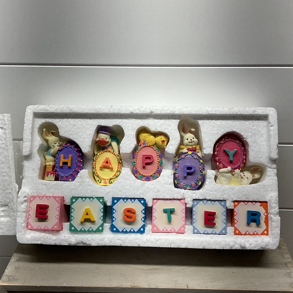 Gifts by House of Lloyd Eggspressive Blocks Happy Easter 11 Piece Figurine Set